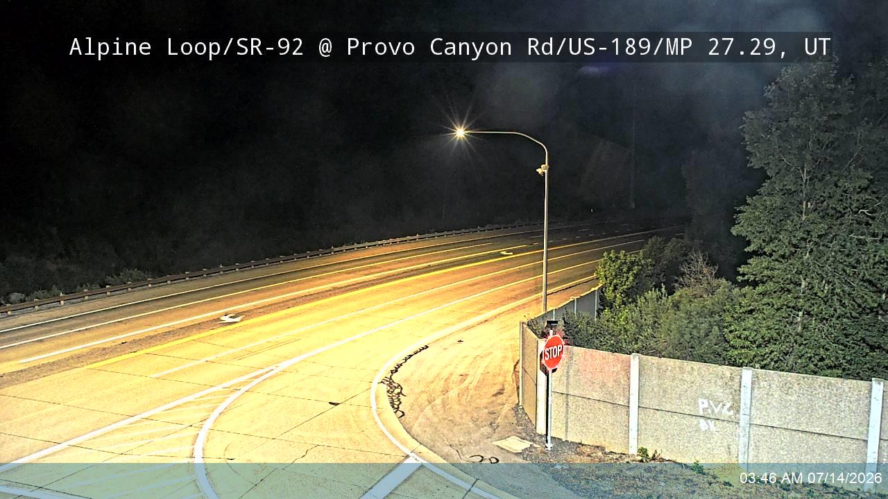 SR-92 @ Milepost 27.29, UT road camera