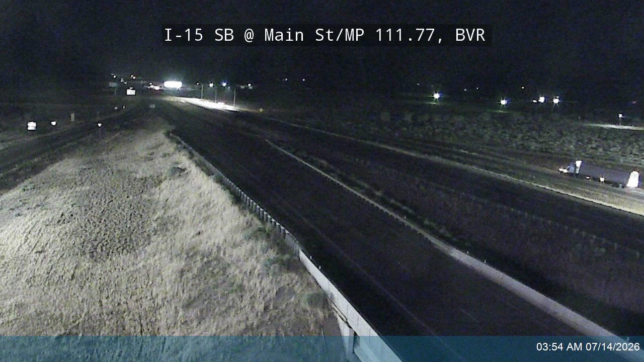 I-15 SB @ Main St / SR-160 / MP 111.77, BVR road camera