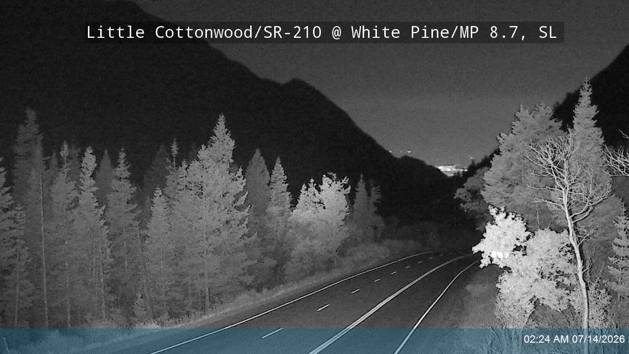 Little Cottonwood Rd / SR-210 @ White Pine / MP 8.7, SL road camera