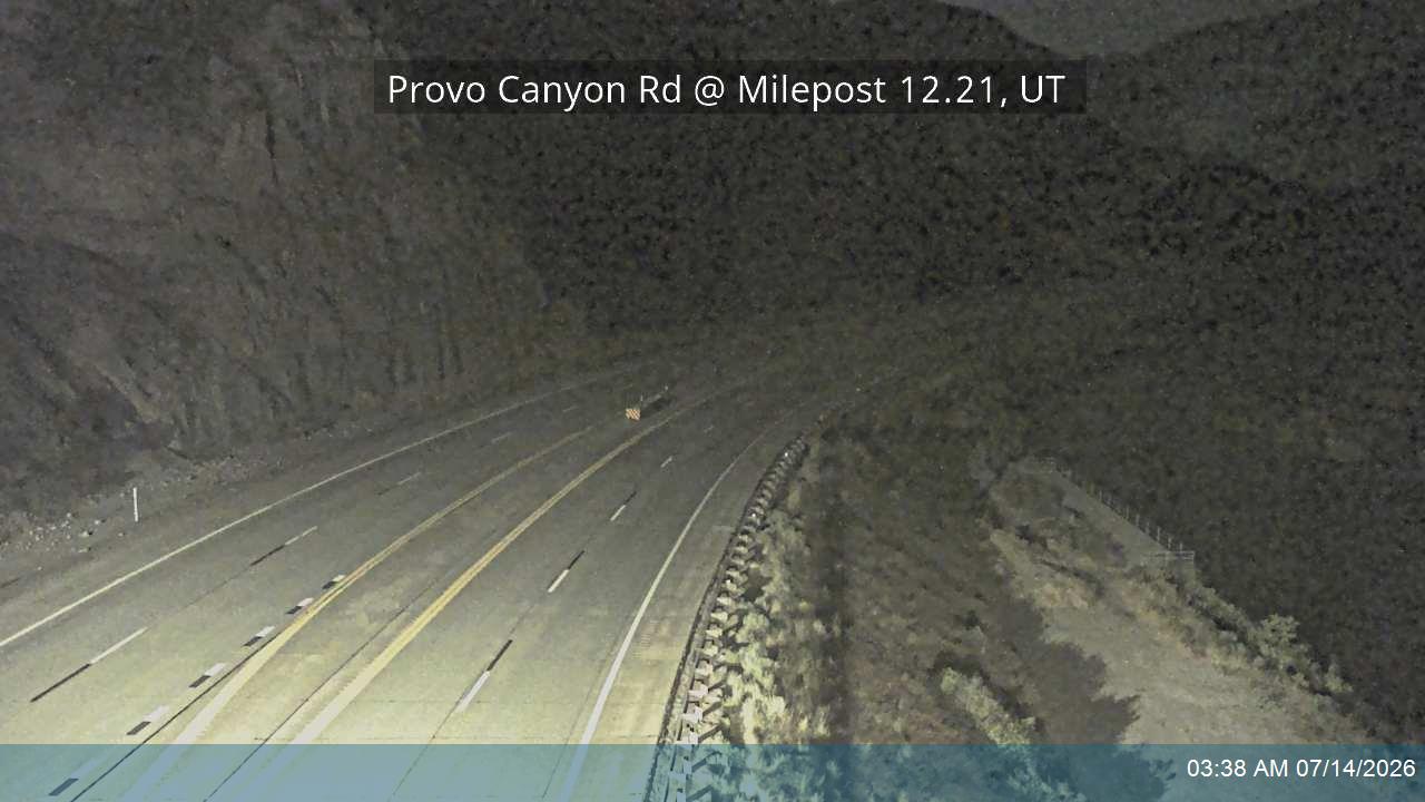 Provo Canyon Rd / US-189 @ Milepost 12.21, UT road camera