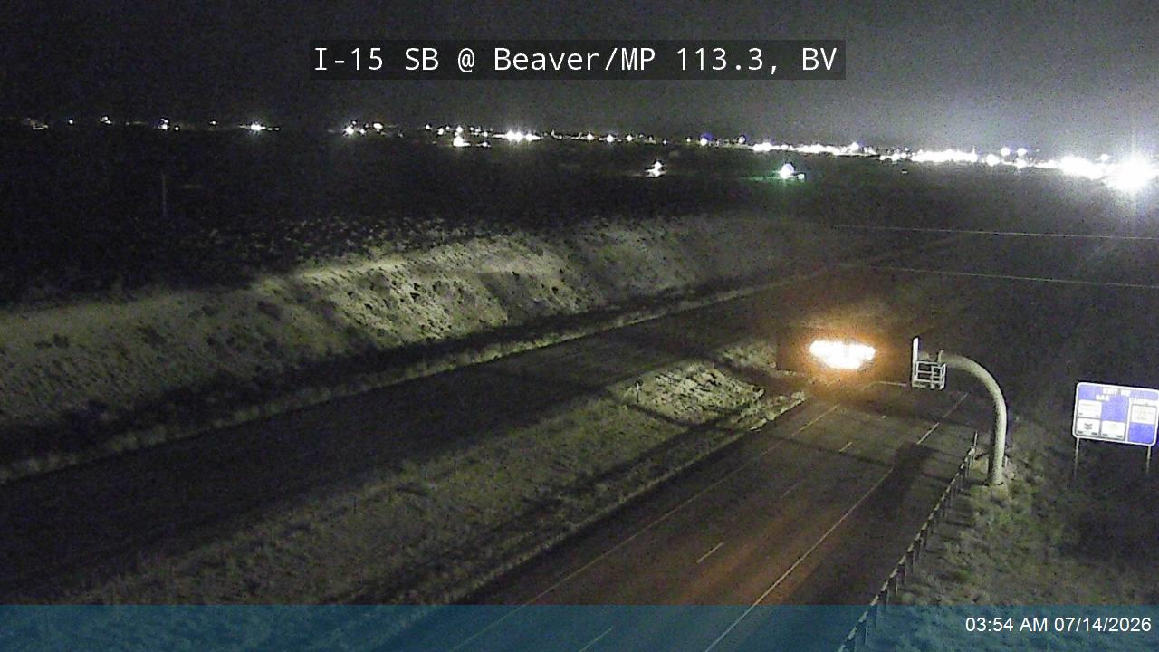 I-15 SB @ Beaver / MP 113.3, BV road camera