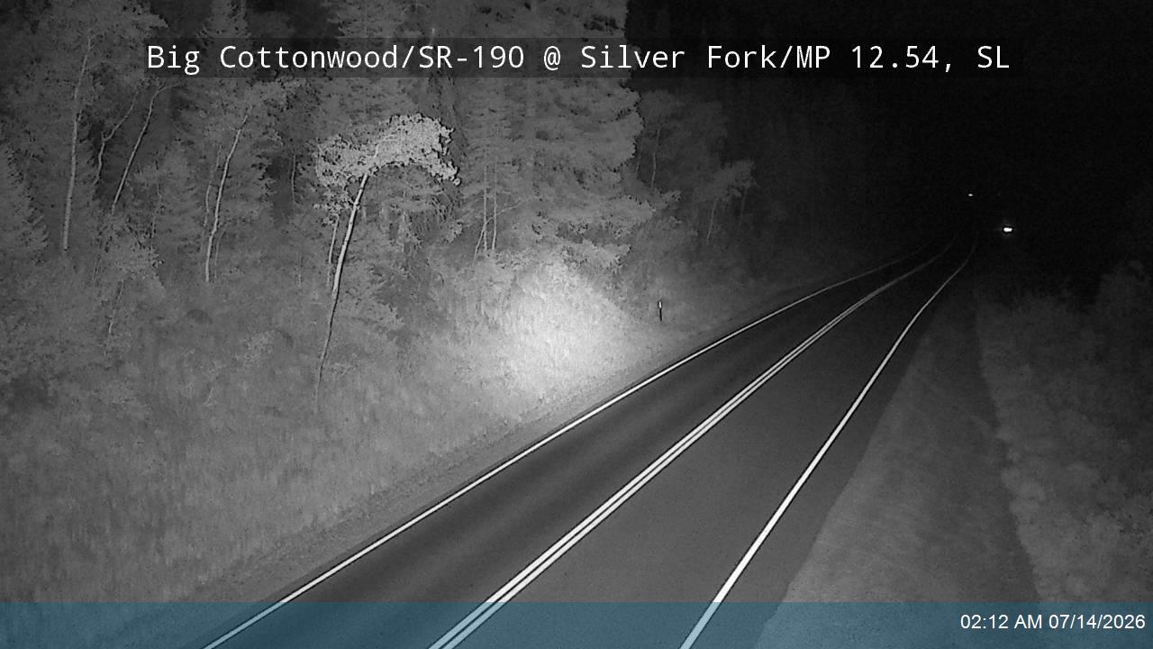 Big Cottonwood Canyon Rd / SR-190 @ Silver Fork / MP 12.54, SL road camera