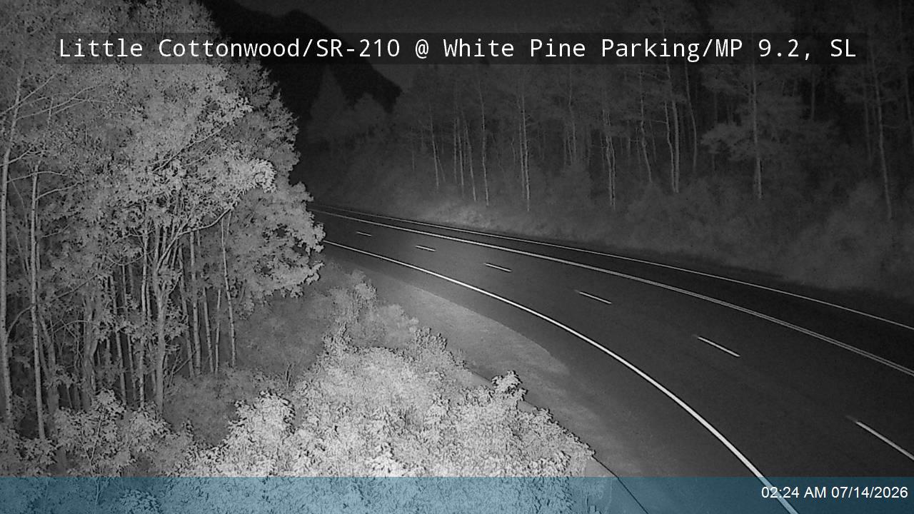 Little Cottonwood Rd / SR-210 EB @ White Pine Parking / MP 9.2, SL road camera