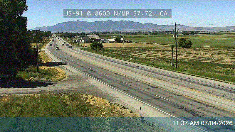 US-91 @ 8600 N / MP 37.72, CA road camera