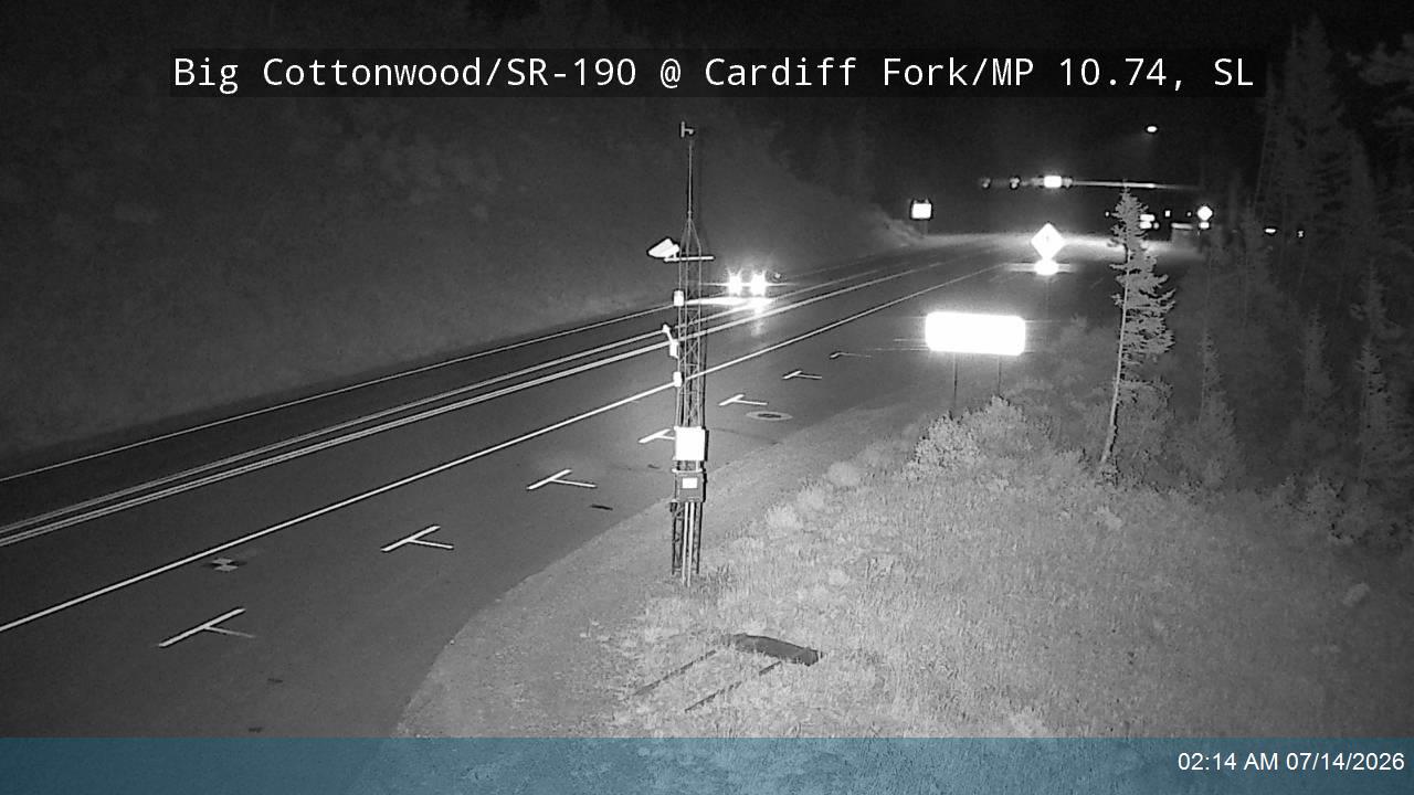 Big Cottonwood Canyon Rd / SR-190 @ Cardiff Fork / MP 10.74, SL road camera