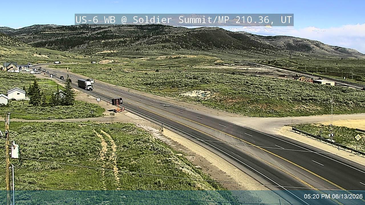 Live snapshot from US-6 WB @ Soldier Summit / MP 210.36, UT