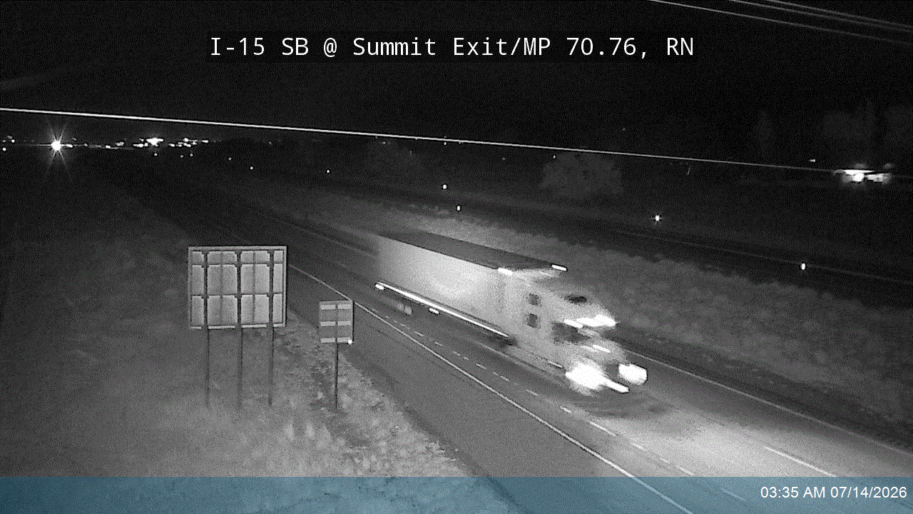 I-15 SB @ Summit Exit / MP 70.76, RN road camera
