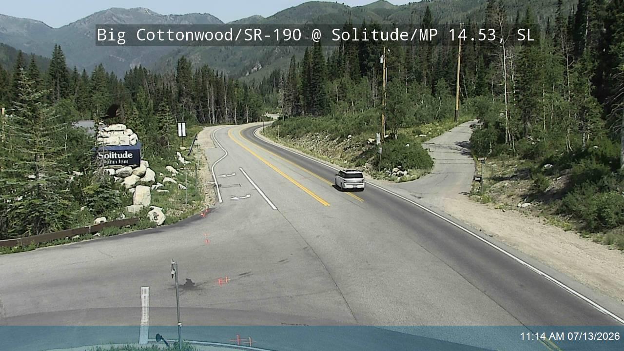 Big Cottonwood Canyon Rd / SR-190 @ Solitude / MP 14.53, SL road camera