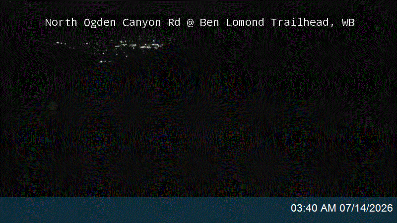 North Ogden Canyon Rd @ Ben Lomond Trailhead, WB road camera