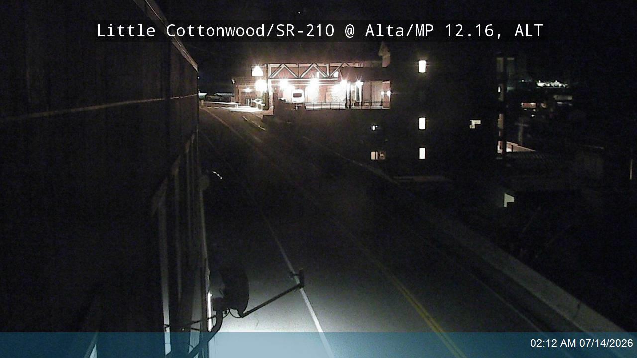 Little Cottonwood Rd / SR-210 WB @ Alta / MP 12.16, ALT road camera