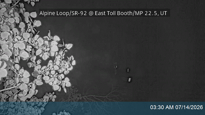 Alpine Loop / SR-92 @ East Toll Booth / MP 22.5, UT road camera