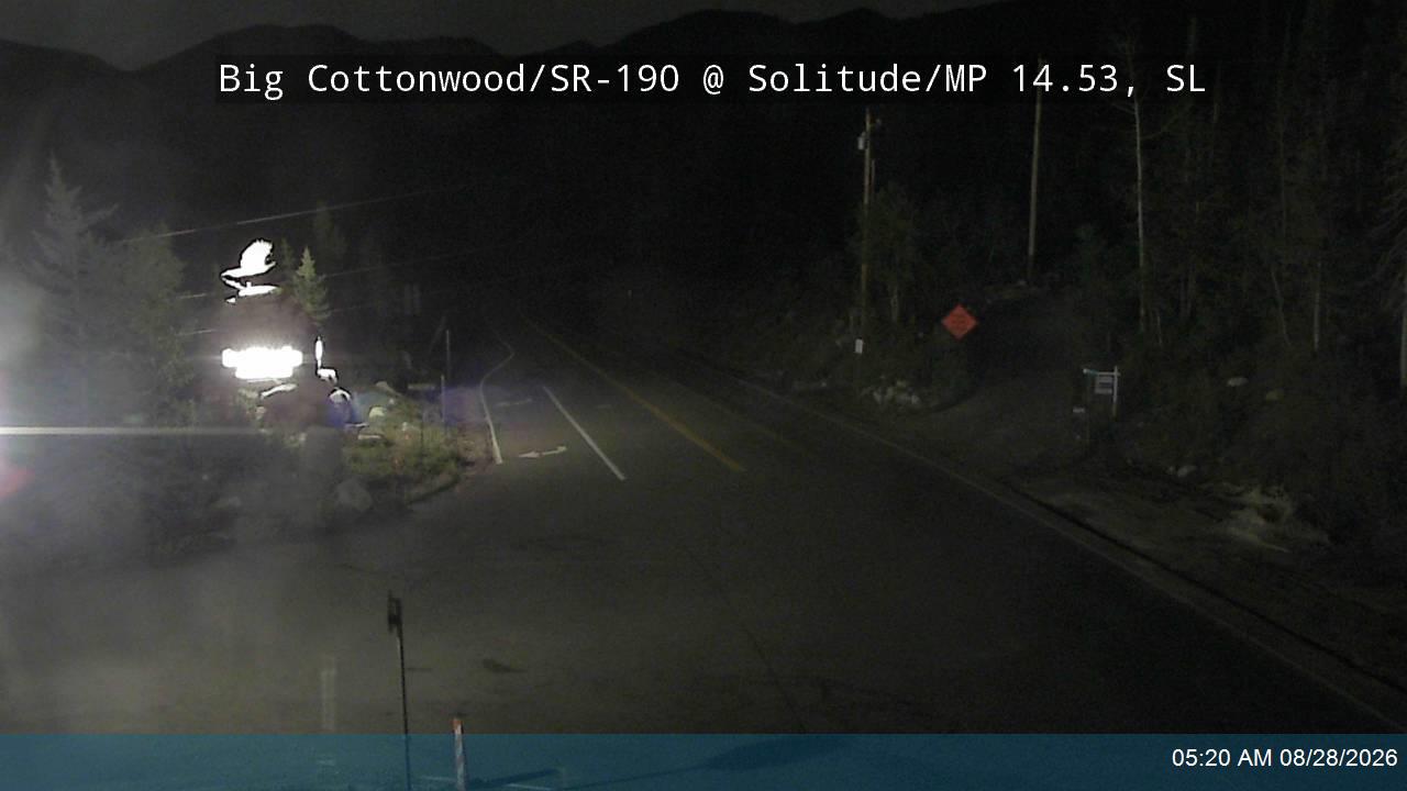 Big Cottonwood Canyon Rd / SR-190 @ Solitude / MP 14.53, SL road camera