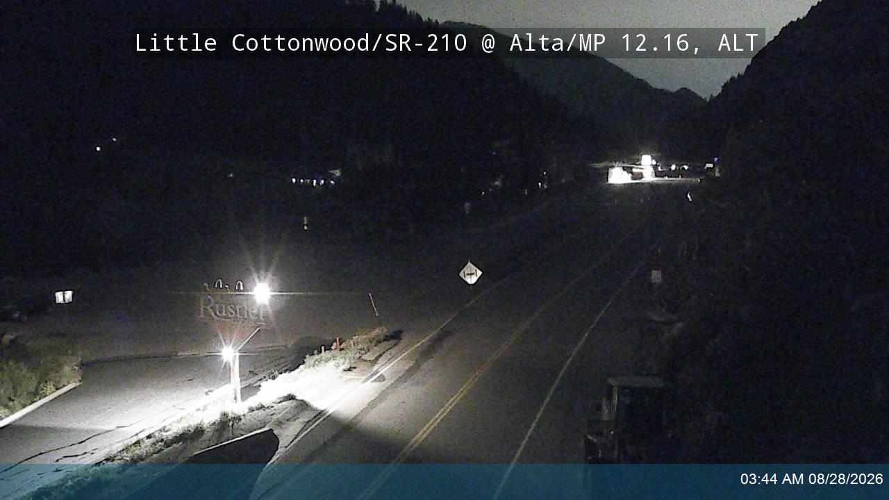 Little Cottonwood Rd / SR-210 WB @ Alta / MP 12.16, ALT road camera