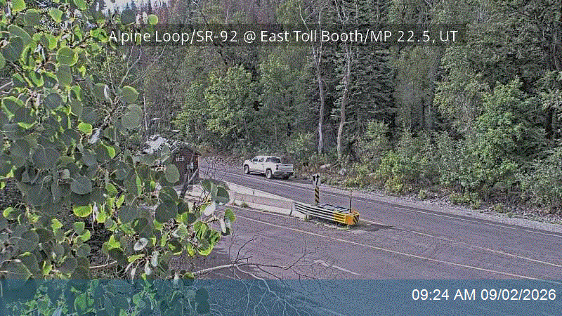 Alpine Loop / SR-92 @ East Toll Booth / MP 22.5, UT road camera