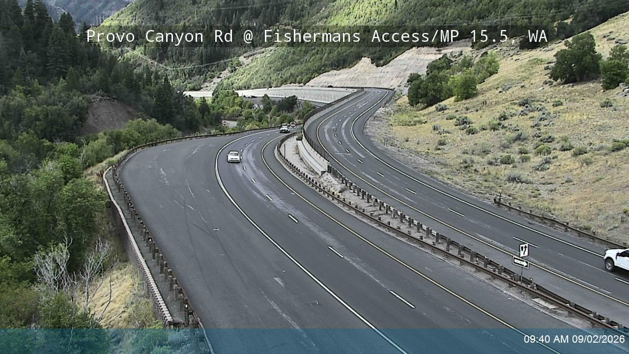 Provo Canyon Rd / US-189 @ Fishermens / MP 15.46 road camera