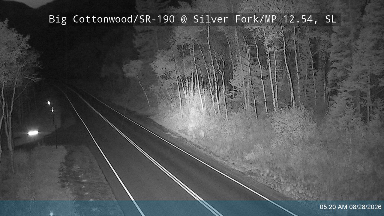 Big Cottonwood Canyon Rd / SR-190 @ Silver Fork / MP 12.54, SL road camera