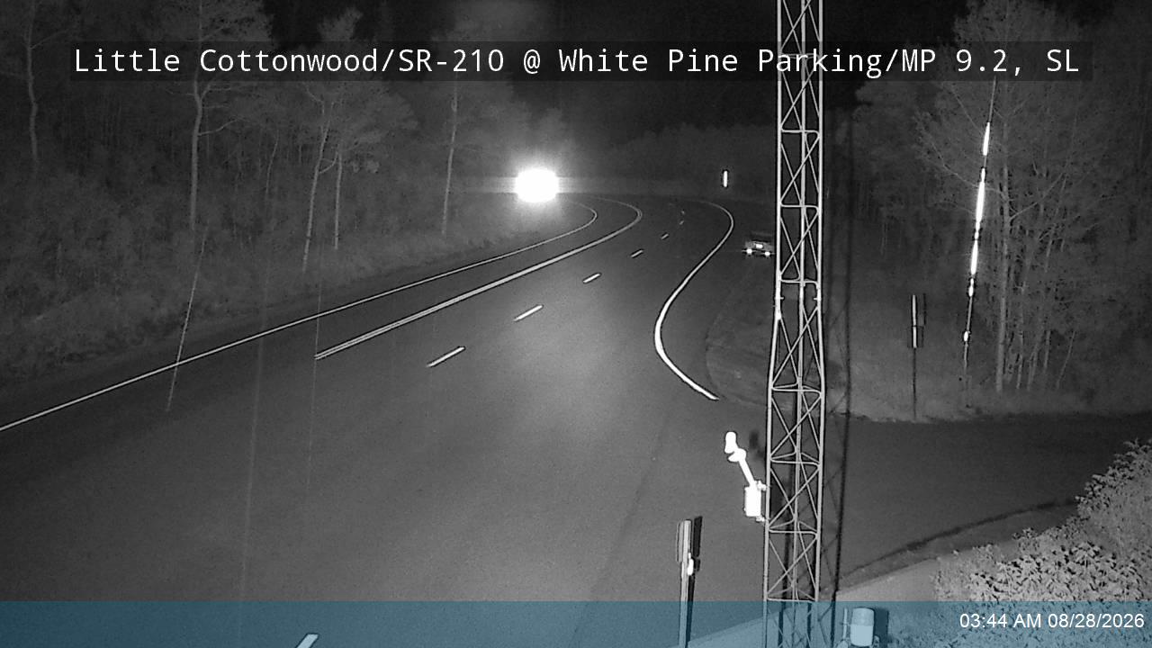 Little Cottonwood Rd / SR-210 EB @ White Pine Parking / MP 9.2, SL road camera
