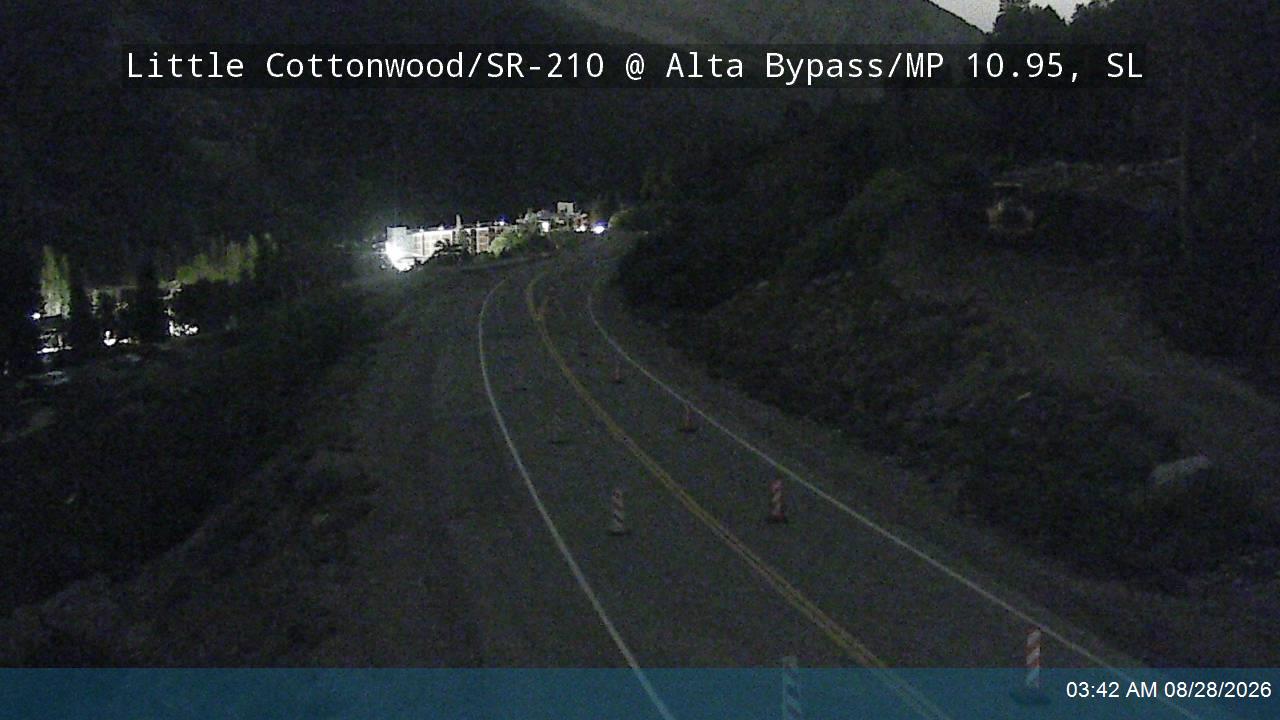Little Cottonwood Rd / SR-210 EB @ Alta Bypass / MP 10.95, SL road camera