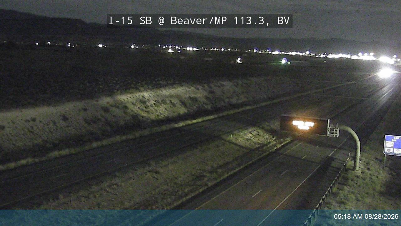 I-15 SB @ Beaver / MP 113.3, BV road camera