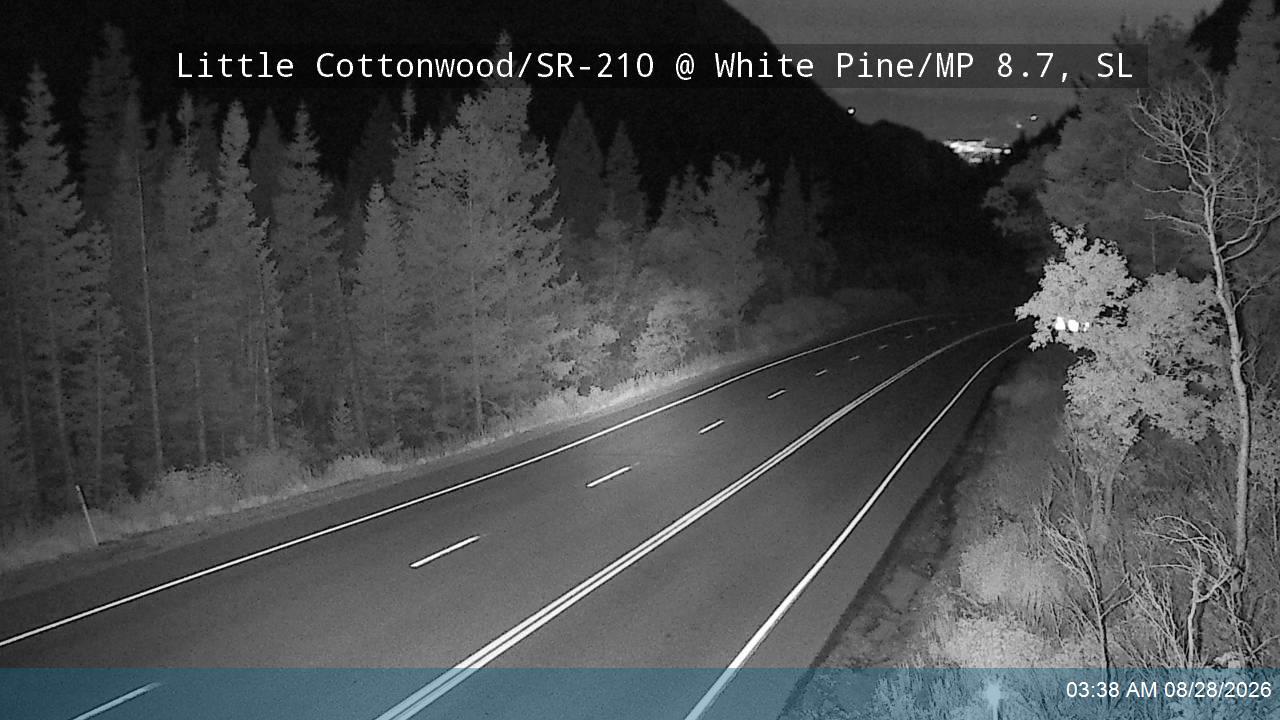 Little Cottonwood Rd / SR-210 @ White Pine / MP 8.7, SL road camera