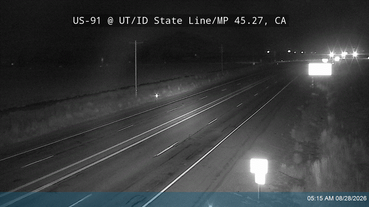 US-91 @ UT/ID State Line / MP 45.27, CA road camera