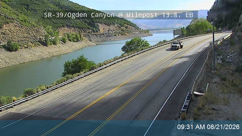SR-39 / Ogden Canyon @ SR-158 / MP 13.8, EB road camera