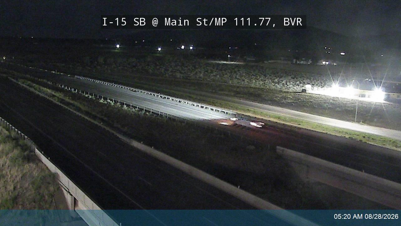 I-15 SB @ Main St / SR-160 / MP 111.77, BVR road camera
