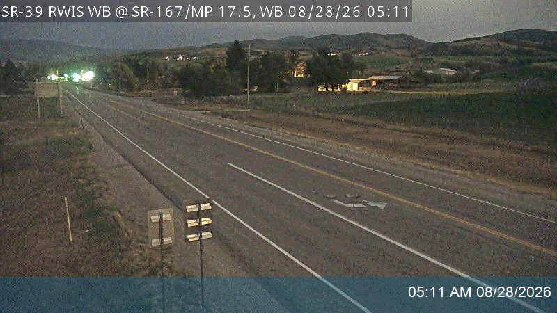 SR-39 RWIS WB @ SR-167 / Trappers Loop / MP 17.53, WB road camera