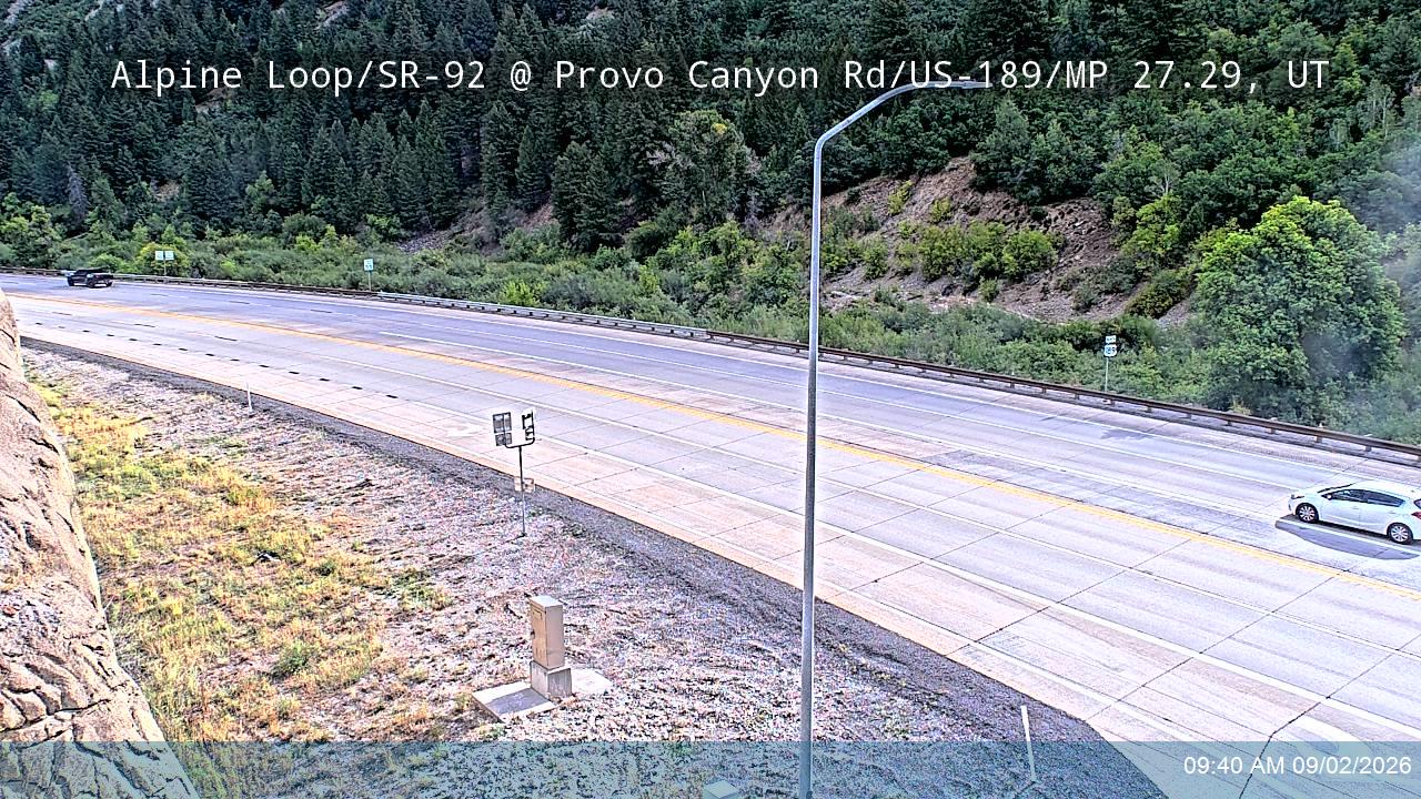 SR-92 @ Milepost 27.29, UT road camera