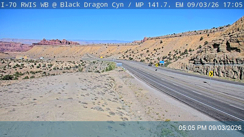 I-70 RWIS WB @ Black Dragon Canyon / MP 141.7, EM