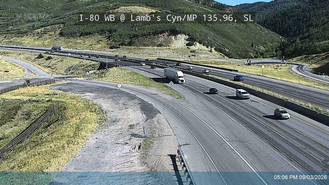 I-80 / Parleys Canyon WB @ Lambs Canyon Rd On-ramp / MP 135.96, SL