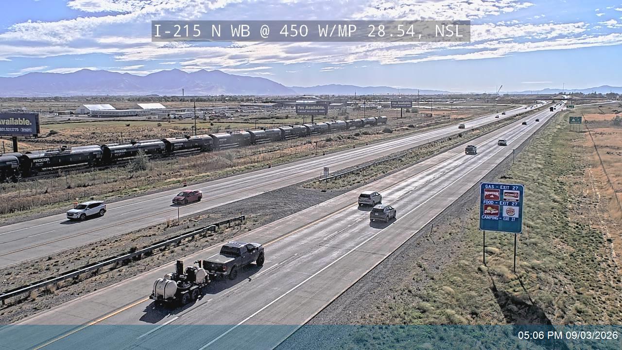 I-215 N WB @ 450 W / MP 28.54, NSL