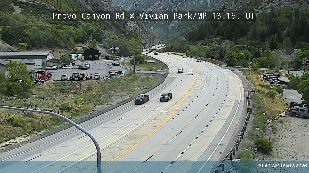 Provo Canyon Rd / US-189 @ Vivian Park / MP 13.16, UT road camera