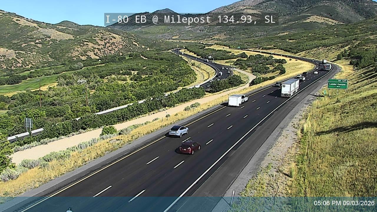 I-80 / Parleys Canyon EB @ Milepost 134.93, SL