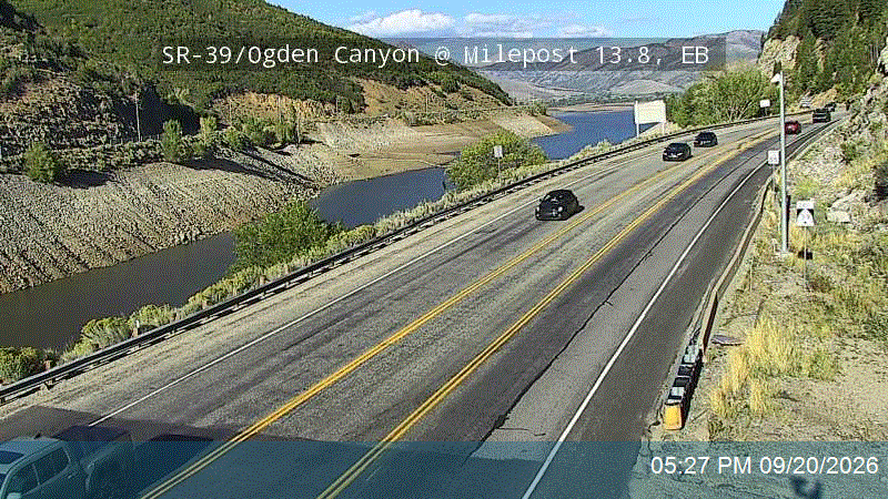SR-39 / Ogden Canyon @ SR-158 / MP 13.8, EB road camera