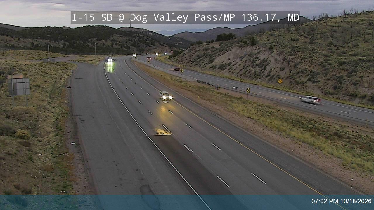 I-15 SB @ Dog Valley Pass/MP 136.17, MD