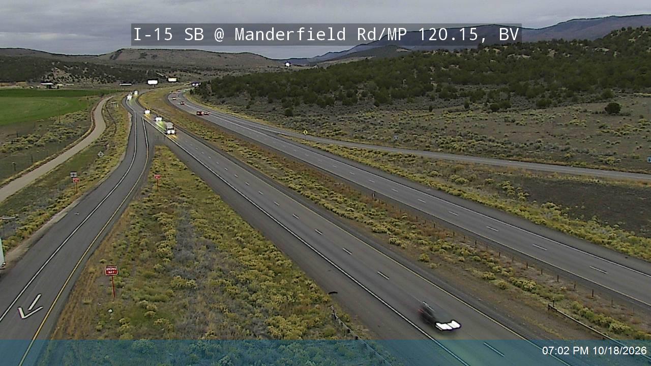I-15 SB @ Manderfield Rd / MP 120.15, BV