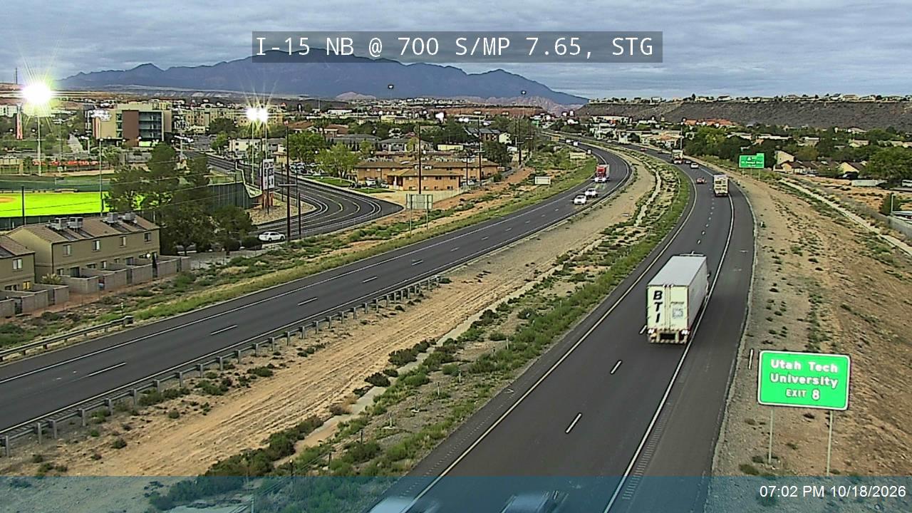 I-15 NB @ 700 S / MP 7.65, STG