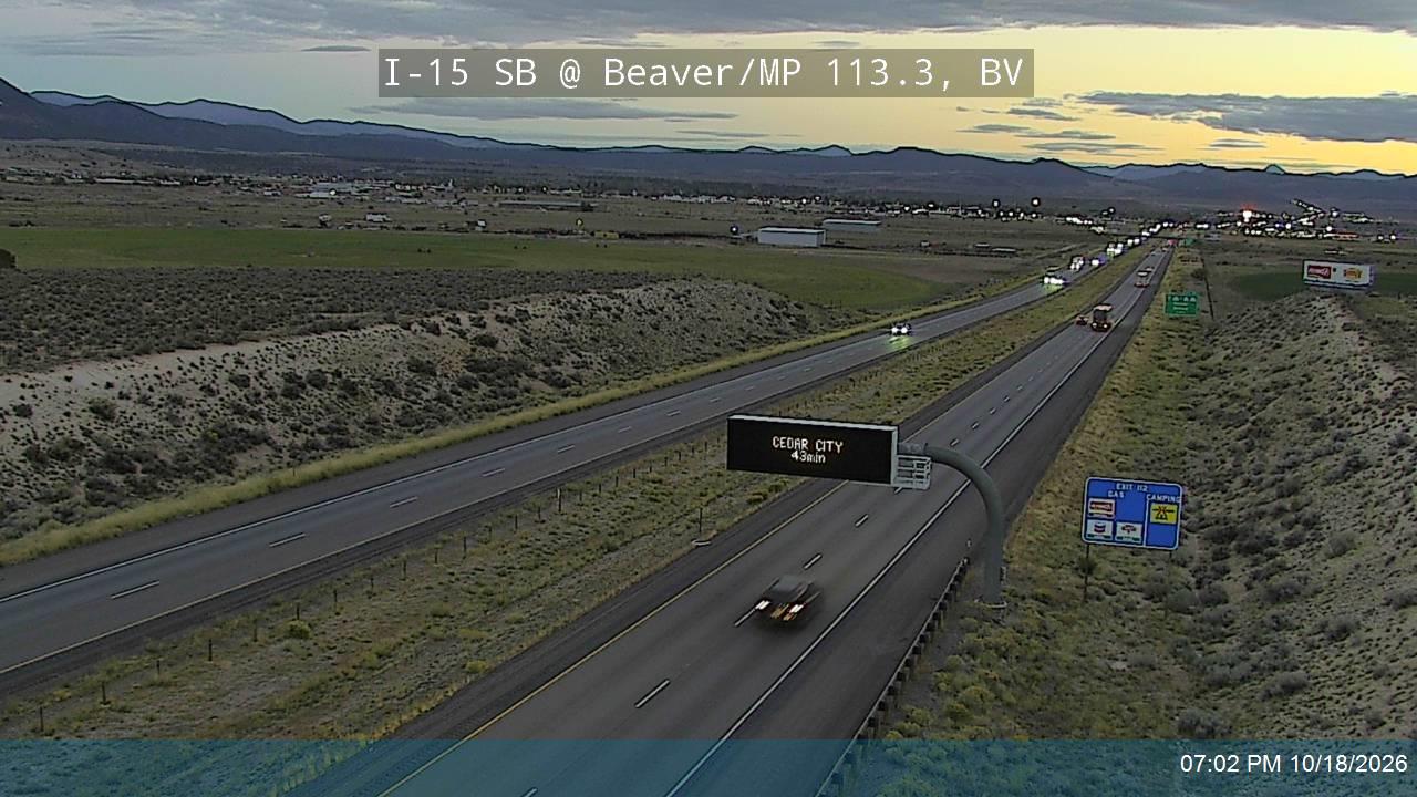 I-15 SB @ Beaver / MP 113.3, BV