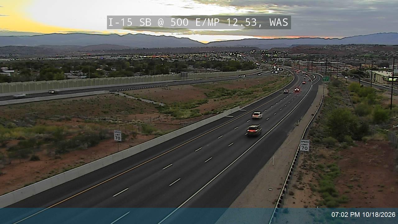 I-15 SB @ 500 E / MP 12.53, WAS
