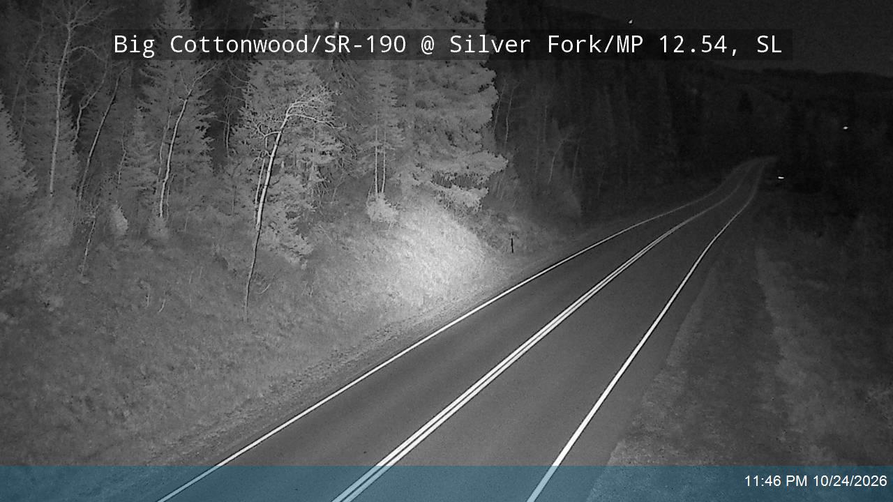 Big Cottonwood Canyon Rd / SR-190 @ Silver Fork / MP 12.54, SL road camera