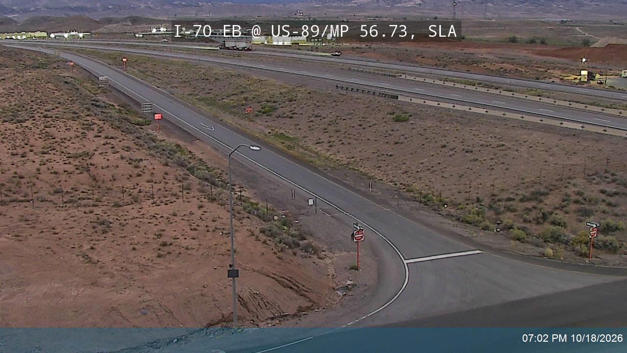 I-70 EB @ State St / US-89 / MP 56.73, SLA