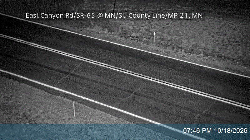 East Canyon Rd / SR-65 @ MN/SU County Line / MP 21.76, MN