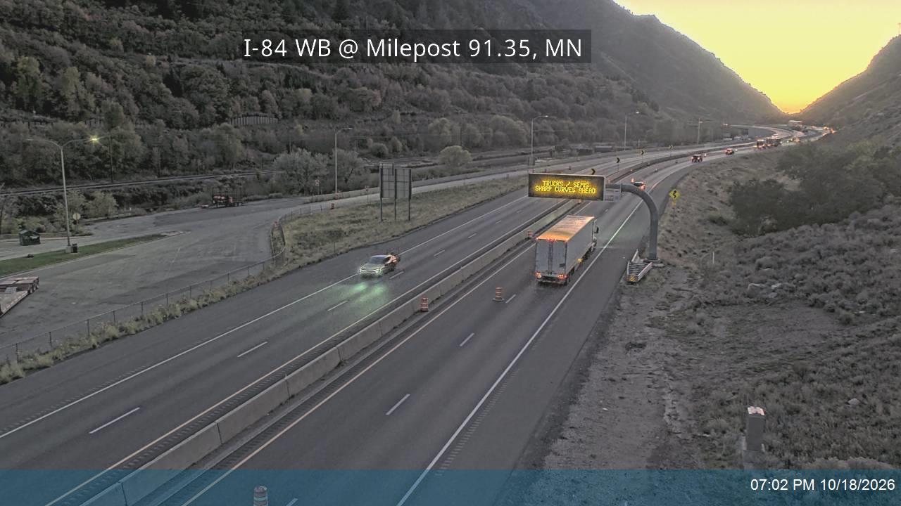I-84 / Weber Canyon WB @ Milepost 91.35, MN