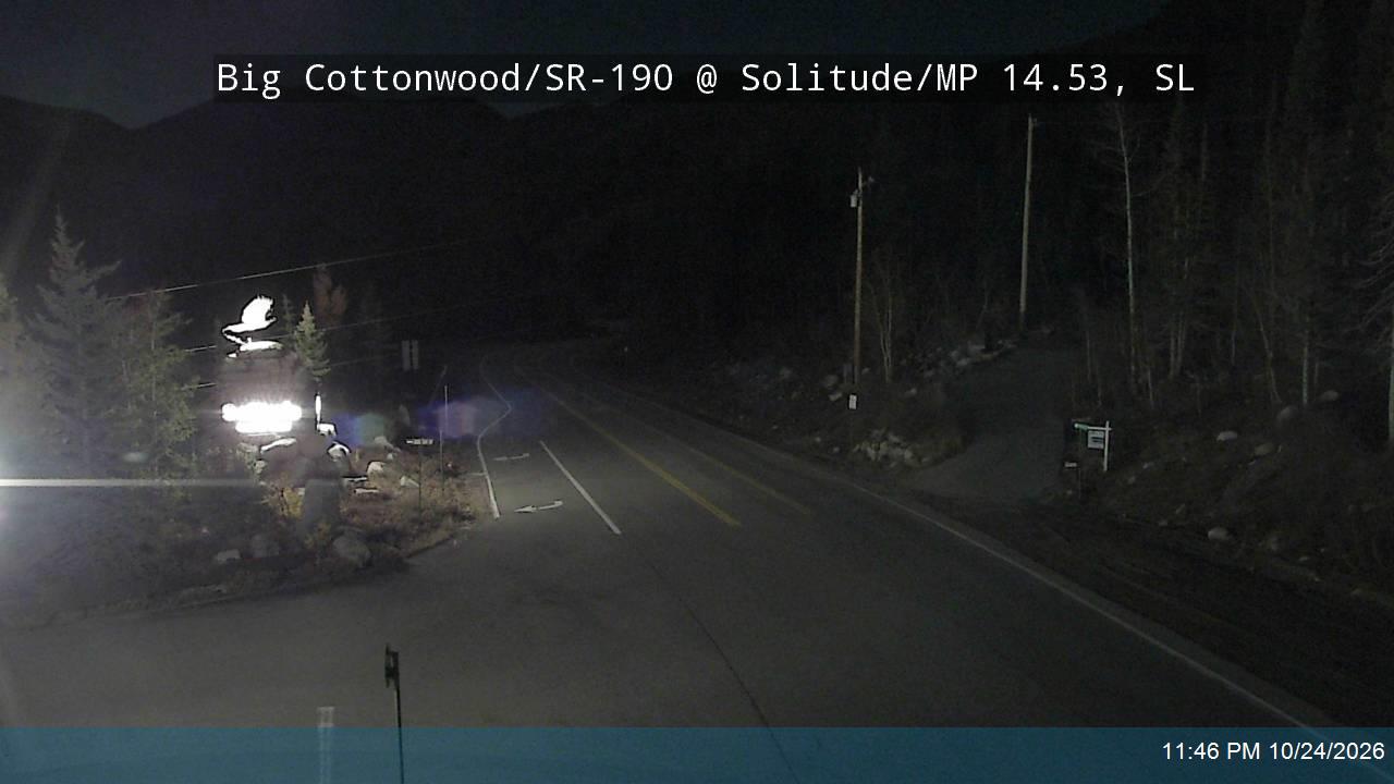 Big Cottonwood Canyon Rd / SR-190 @ Solitude / MP 14.53, SL road camera