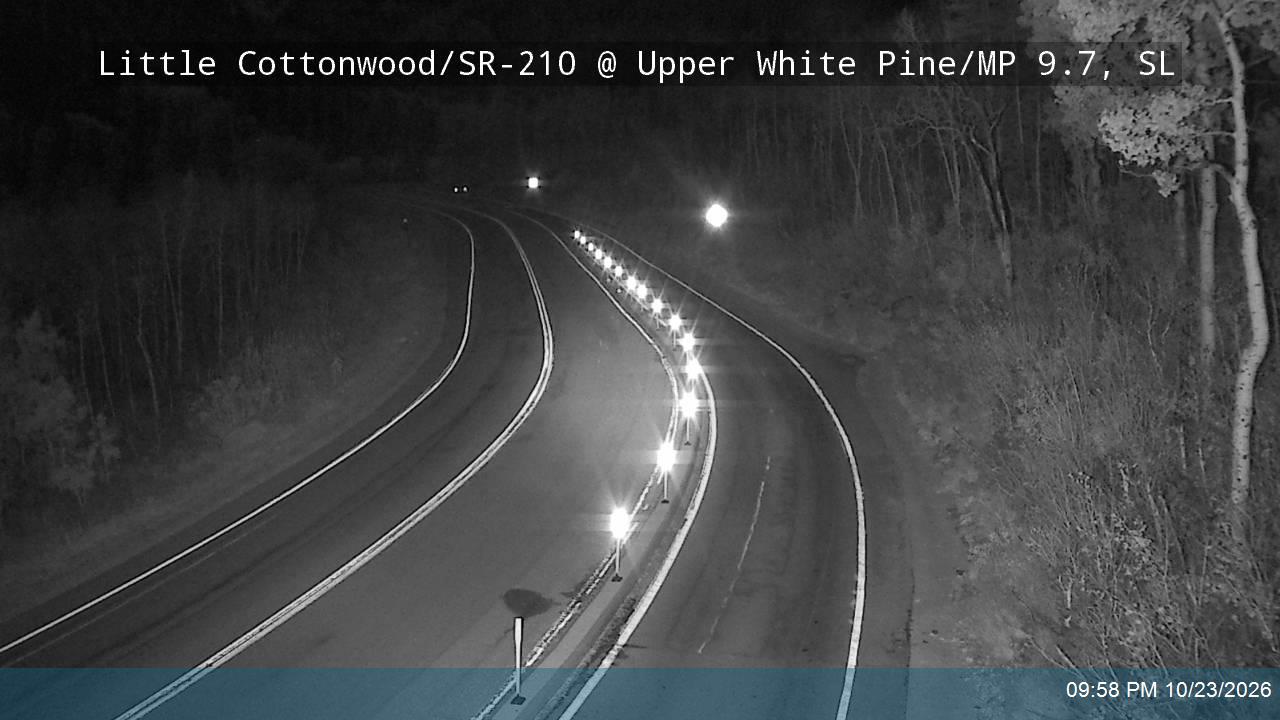 Little Cottonwood Rd / SR-210 WB @ Upper White Pine / MP 9.7, SL road camera