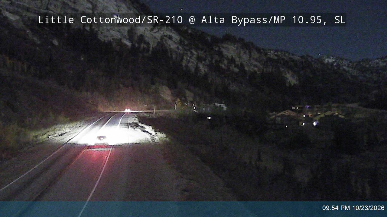 Little Cottonwood Rd / SR-210 EB @ Alta Bypass / MP 10.95, SL road camera