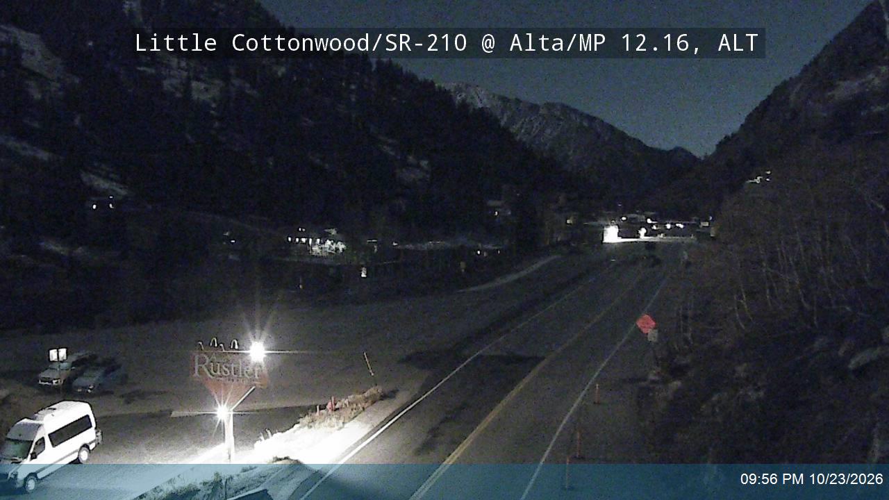 Little Cottonwood Rd / SR-210 WB @ Alta / MP 12.16, ALT road camera
