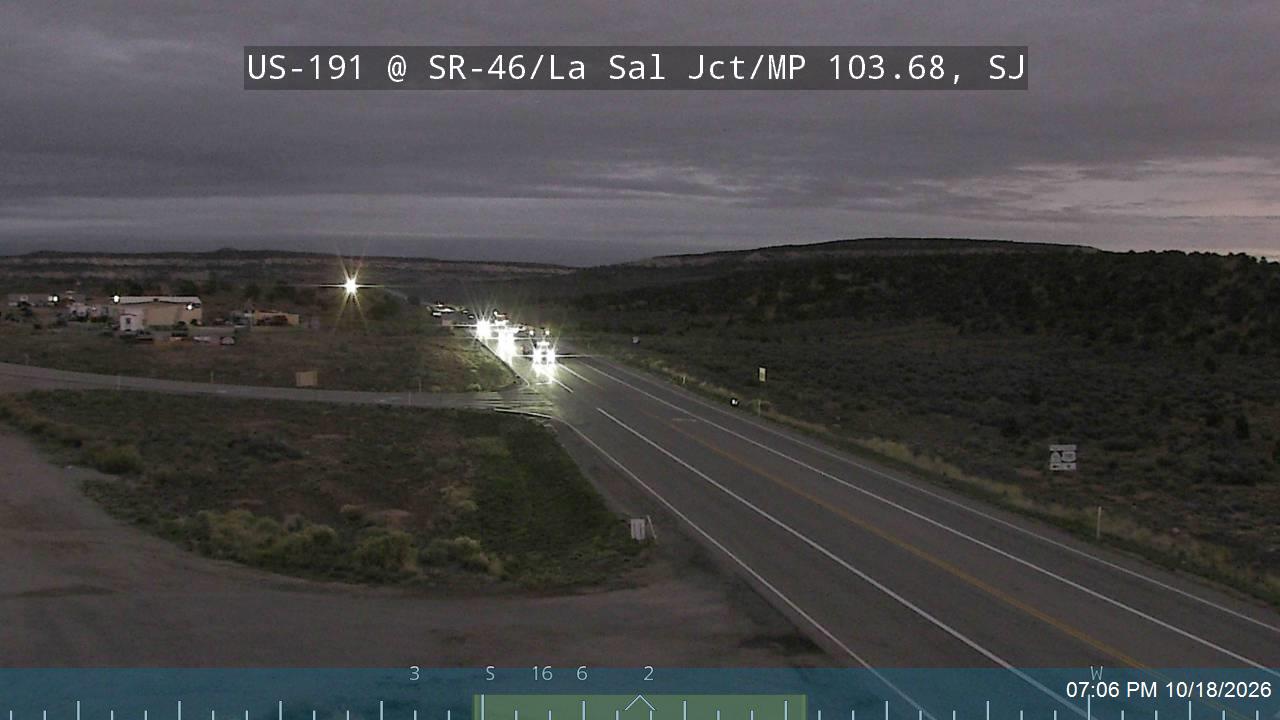 US-191 NB @ MP 103.8, SR-46 / La Sal Jct, SJ