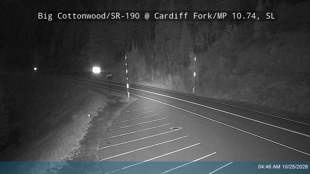 Big Cottonwood Canyon Rd / SR-190 @ Cardiff Fork / MP 10.74, SL road camera